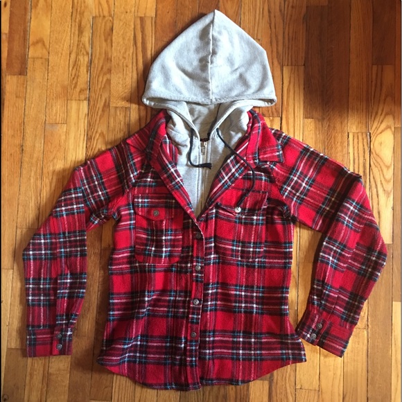 Love Culture Jackets & Blazers - Flannel Hoodie | Large